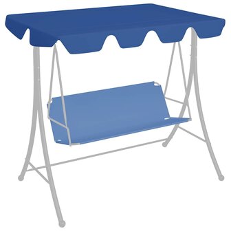 Vervangingsluifel voor schommelbank 188/168x145/110 cm blauw 1