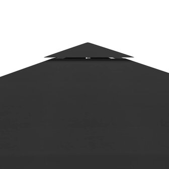 Prieeldak 2-laags 310 g/m&sup2; 3x3 m zwart 4