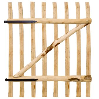 Poort enkel 100x120 cm hazelaarhout 2