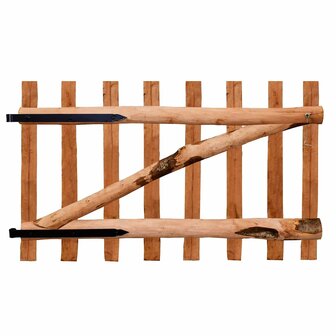 Poort enkel 100x60 cm ge&iuml;mpregneerd hazelaarhout 2