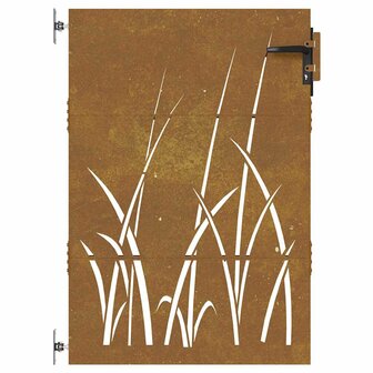 Poort 85x125 cm grasontwerp cortenstaal 5