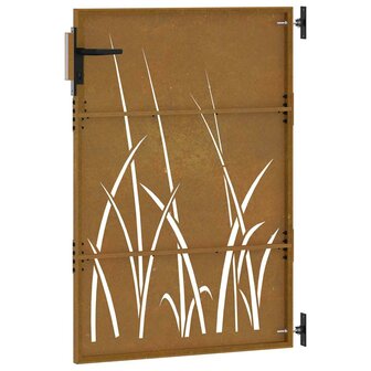 Poort 85x125 cm grasontwerp cortenstaal 6