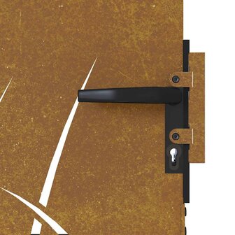 Poort 85x125 cm grasontwerp cortenstaal 8