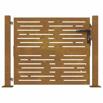 Poort 100x75 cm vierkant cortenstaal 4