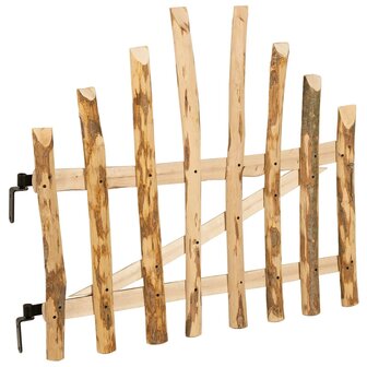 Gebogen hekdeur 100 x 90 cm Ge&iuml;mpregneerd Hazelhout Naturel 5