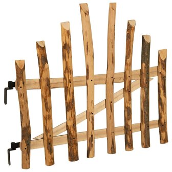 Gebogen hekdeur 100 x 90 cm Ge&iuml;mpregneerd Hazelhout Bruin 5