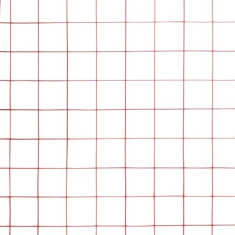 Kippengaas 10x0,5 m staal met PVC coating rood 4