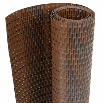 Balkonscherm 400x80 cm poly rattan bruin en zwart 2