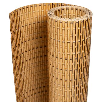 Balkonscherm 400x80 cm poly rattan lichtbruin 2