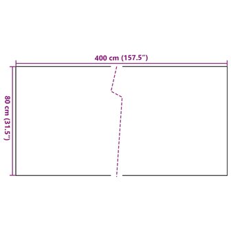 Balkonscherm 400x80 cm poly rattan zwart 8