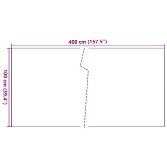 Balkonscherm 400x100 cm poly rattan zwart 8