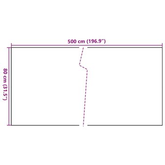 Balkonscherm 500x80 cm poly rattan zwart 8