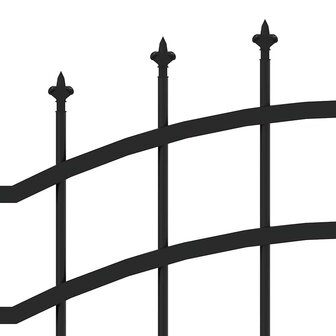 Tuinhek Woerden met speerpunt zwart 240x75 cm staal 5