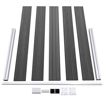 Schuttingpanelenset 526x105 cm HKC zwart   5