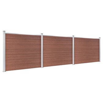Schuttingpanelenset 526x146 cm HKC bruin   2