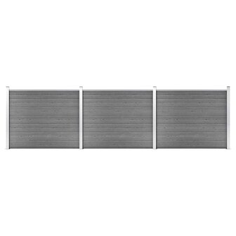 Schuttingpanelenset 526x146 cm HKC grijs   1