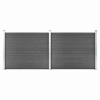 Schuttingpanelenset 353x146 cm HKC zwart   1