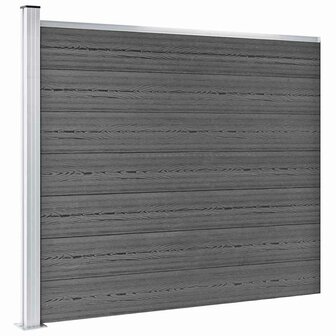 Schuttingpanelenset 353x146 cm HKC zwart   3