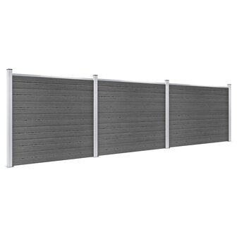 Schuttingpanelenset 526x146 cm HKC zwart   2