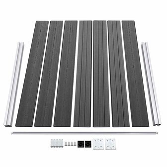 Schuttingpanelenset 526x146 cm HKC zwart   6