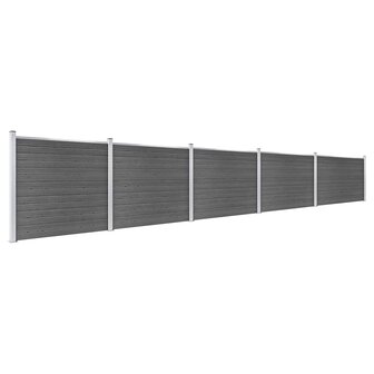 Schuttingpanelenset 872x146 cm HKC zwart 2
