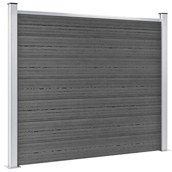 Schuttingpanelenset 872x146 cm HKC zwart 4