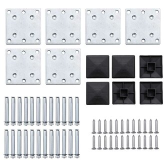 Schuttingpanelenset 872x146 cm HKC zwart 10