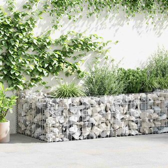 Gabion plantenbak 180x90x50 cm gegalvaniseerd staal 1