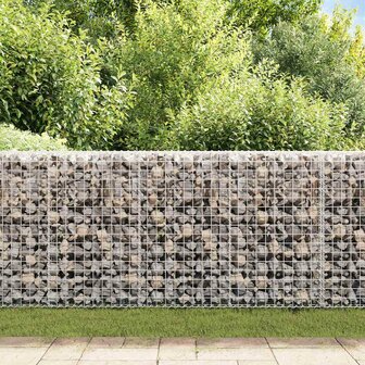 Schanskorfmuur met deksels 200x20x85 cm gegalvaniseerd staal 3