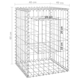Schanskorfpalen 2 st 40x40x60 cm ijzer 7
