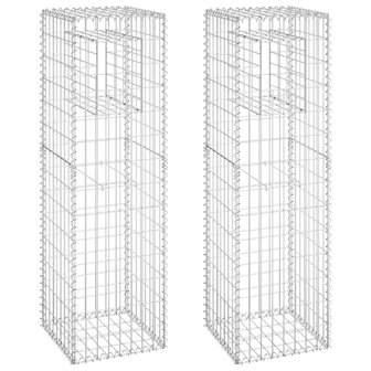 Schanskorfpalen 2 st 40x40x140 cm ijzer 2