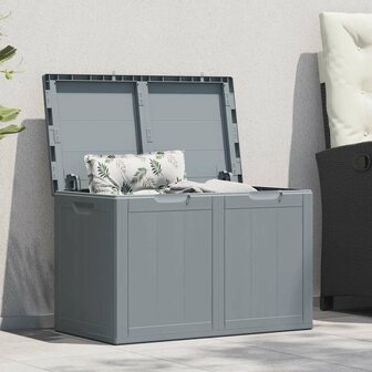 Tuinbox 180 L PP houtlook grijs 1