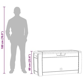Tuinbox 119x48x60 cm polypropeen antracietkleurig 9