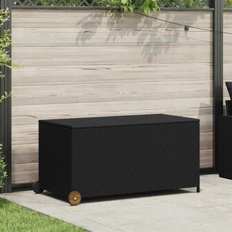 Tuinbox 120x65x61 cm poly rattan zwart 1