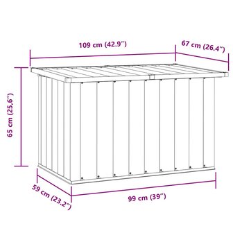 Tuinbox 109x67x65 cm antraciet 12