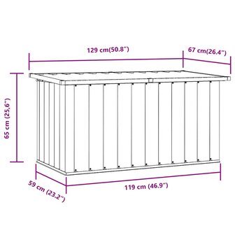 Tuinbox Groen 129x67x65 cm 12