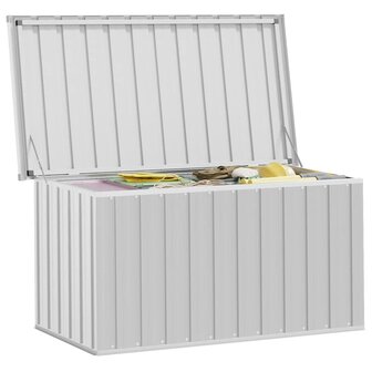 Tuinbox 129x67x65 cm grijs 10