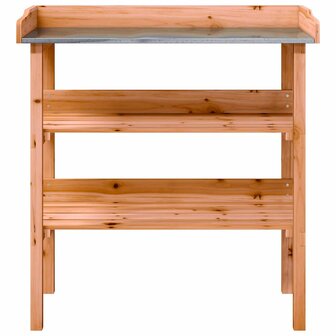 Plantentafel met schappen 78x38x82,5 cm vurenhout bruin 4