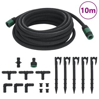Druppelslang 0,6&amp;apos;&amp;apos; 10 m rubber zwart 1