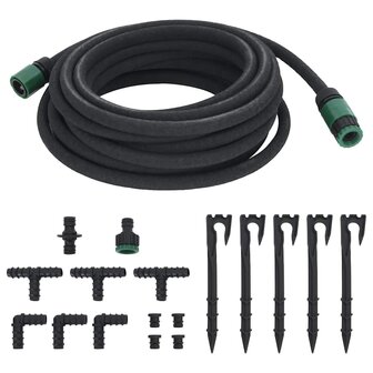 Druppelslang 0,6&amp;apos;&amp;apos; 10 m rubber zwart 2