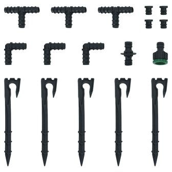 Druppelslang 0,6&amp;apos;&amp;apos; 10 m rubber zwart 7