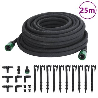 Druppelslang 0,6&amp;apos;&amp;apos; 25 m rubber zwart 1