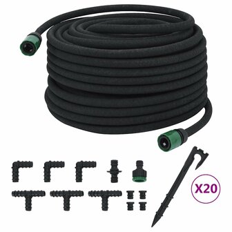 Druppelslang 0,6&amp;apos;&amp;apos; 50 m rubber zwart 2