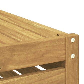 Buiten Voetenbank Massief Acaciahout Wit 59 x 59 x 37 cm 5