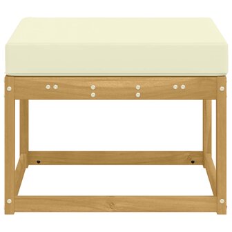 Outdoor Hocker Massief Acaciahout Wit 4
