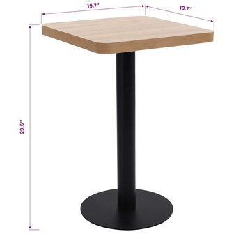 Bistrotafel 50x50 cm MDF lichtbruin 7
