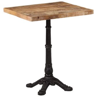 Bistrotafel 60x60x77 cm ruw mangohout  3