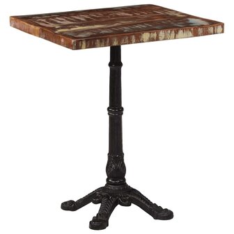 Bistrotafel 60x60x76 cm massief gerecycled hout   1