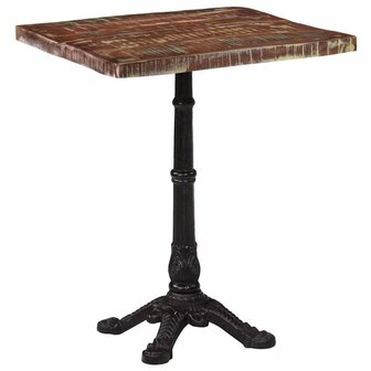 Bistrotafel 60x60x76 cm massief gerecycled hout   3