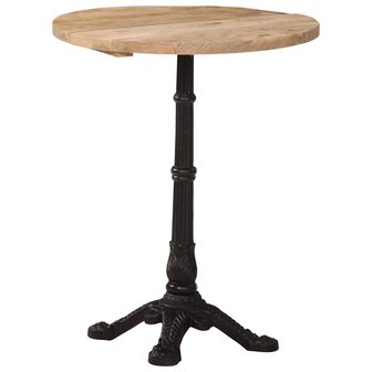 Bistrotafel &Oslash; 60x76 cm ruw mangohout 1
